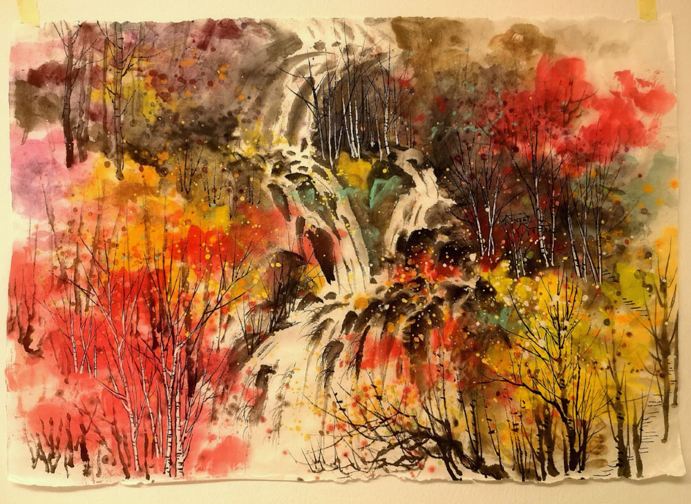 Landschaftsmalerei in saisonalen Farben